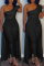White Sexy Casual Solid Split Joint Oblique Collar Plus Size Jumpsuits