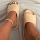 Beige Casual Living Solid Color Round Comfortable Shoes