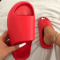 Red Casual Living Solid Color Round Comfortable Shoes