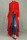 Red Casual Solid Split Joint Asymmetrical Zipper Irregular Dress Dresses