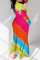 Camouflage Fashion Casual Print Asymmetrical Turtleneck Long Sleeve Dresses