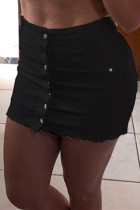 Black Fashion Sexy Slim Denim Skirt