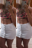 White Fashion Sexy Slim Denim Skirt