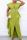 Green Elegant Solid Patchwork Flounce With Belt Asymmetrical V Neck One Step Skirt Dresses