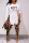 Leopard Print Casual Print Slit Letter O Neck Long Sleeve Two Pieces