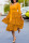 Yellow Sweet Celebrities Print Polka Dot Split Joint Flounce Square Collar Cake Skirt Dresses