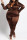 Brown Fashion Casual Solid Basic Turndown Collar Plus Size Two Pieces