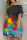 Colour Fashion Casual Print Bandage Off the Shoulder Short Sleeve Dress Dresses