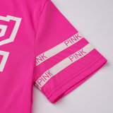Pink Fashion Casual Letter Printed Two-piece Set
