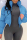 Light Blue Fashion Casual Solid Cardigan Mandarin Collar Outerwear