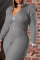 Black Casual Solid Split Joint Zipper Hooded Collar Plus Size Jumpsuits