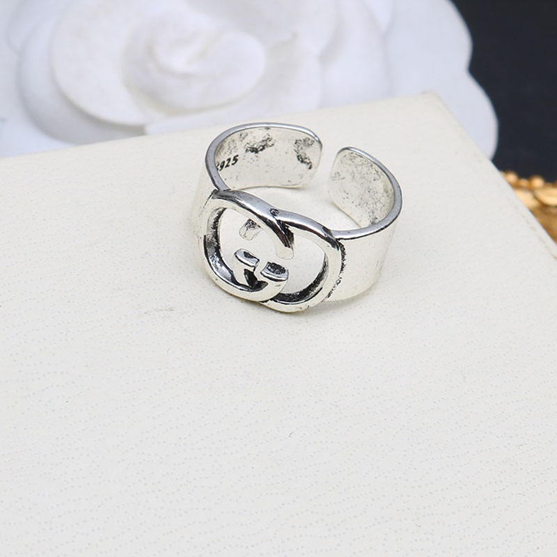 

Silver Fashion Simplicity Letter Hollowed Out Rings