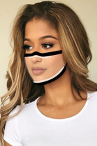 Black Fashion Patchwork See-through Face Mask