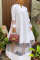 White Casual Elegant Solid Patchwork O Neck Straight Dresses