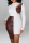 White Fashion Sexy Patchwork Hollowed Out Asymmetrical O Neck Long Sleeve Dresses