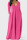 Pink Casual Solid Patchwork V Neck Straight Dresses