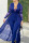 Blue Sexy Casual Solid Split Joint Asymmetrical V Neck Regular Jumpsuits