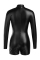 Black Fashion Casual Solid Basic Turtleneck Skinny Romper