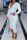White Fashion Patchwork Sequins Zipper Collar Long Sleeve Two Pieces