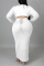 Black Fashion Casual Solid Bandage Hollowed Out O Neck Long Sleeve Plus Size Dresses