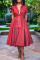 Tangerine Casual Solid Patchwork Buttons Turndown Collar Shirt Dress Dresses