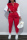 Red Fashion Casual Patchwork Letter Long Sleeve Two Pieces