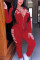 Red Fashion Casual Letter Printing Sports Suit