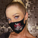 Black Red Fashion Solid Hot Drill Mask
