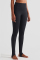 Black Casual Sportswear Solid Hollowed Out Skinny High Waist Trousers