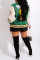 Green Fashion Casual Patchwork Cardigan Outerwear