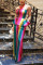 Multicolor Rainbow Stripe Printed Ruffled Two-piece Set
