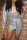 Silver Fashion Sexy Bronzing Split Joint Frenulum Turndown Collar Long Sleeve Dresses