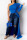 Navy Blue One Shoulder Collar Long Sleeve asymmetrical crop top Solid