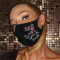 Black Fashion Solid Hot Drill Mask