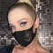 Black Fashion Solid Hot Drill Mask