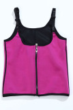 Purple Fashion Casual Sportswear Zipper Design Bustiers