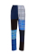 Blue Fashion Casual Patchwork Mid Waist Trousers