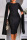 Black Casual Elegant Solid Patchwork Fold Asymmetrical O Neck One Step Skirt Dresses