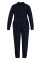 Deep Blue Casual Solid Patchwork Buckle Buttons With Belt Turndown Collar Plus Size Jumpsuits