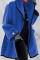 Blue Fashion Casual Solid Patchwork Hooded Collar Outerwear