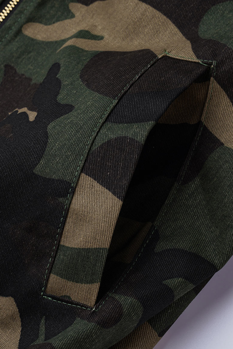 Wholesale Camouflage Fashion Casual Zipper Collar Long Sleeve Regular ...