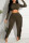 Army Green Fashion Casual Solid Tassel Patchwork O Neck Long Sleeve Two Pieces