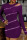 Purple Sexy Solid Hollowed Out Patchwork Hot Drill O Neck One Step Skirt Dresses