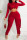 Red Fashion Casual Solid Tassel Patchwork O Neck Long Sleeve Two Pieces