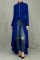 Royal Blue Casual Solid Patchwork Asymmetrical Zipper Irregular Dress Dresses