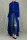Royal Blue Casual Solid Patchwork Asymmetrical Zipper Irregular Dress Dresses