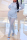 Light Blue Fashion Casual Solid Split Joint See-through O Neck Long Sleeve Two Pieces