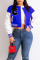 Brown Casual Print Patchwork Zipper Outerwear