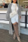 Light Gray Fashion Casual Solid Cardigan Outerwear