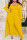 Yellow Fashion Casual Solid Patchwork Square Collar Plus Size Three Pieces
